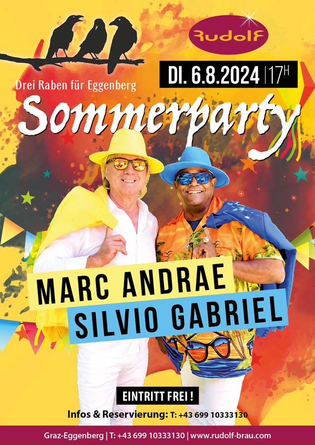 Sommerparty im Rudolf mit Silvio Gabriel und Marc Andrae
