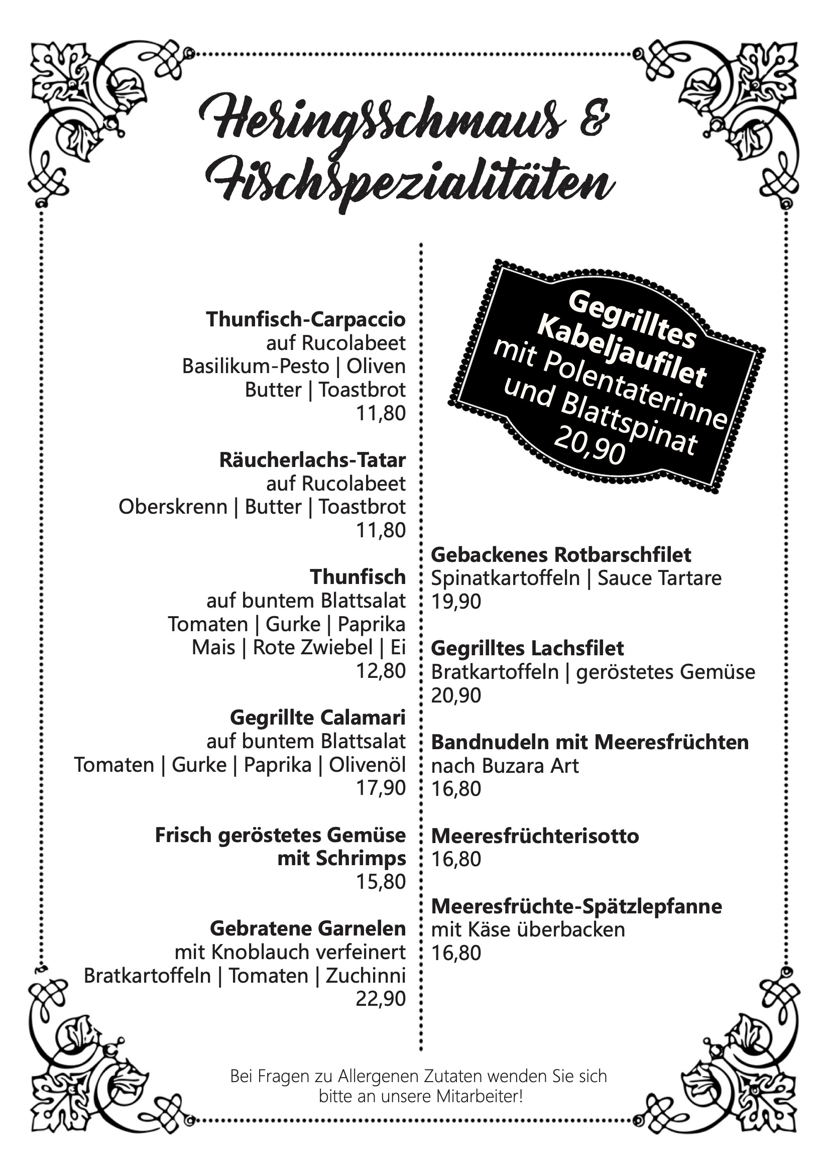 Heringsschmaus im Restaurant Rudolf Graz