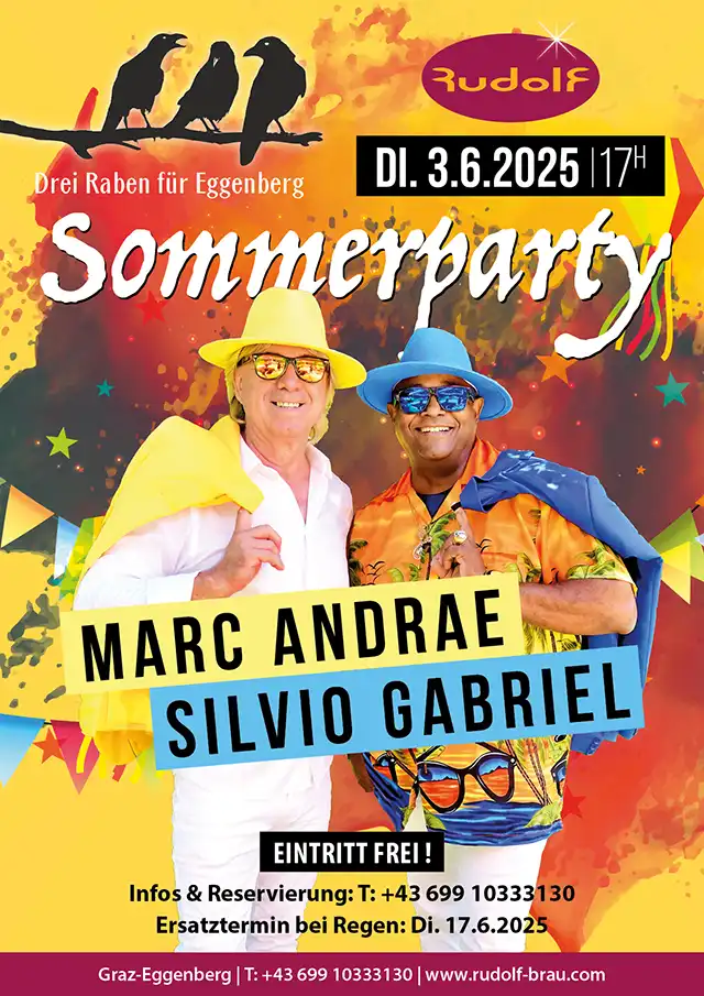 Sommerparty im Restaurant Rudolf mit Marc Andrae und Silvio Gabriel